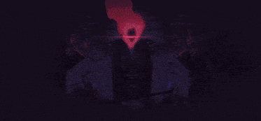 a purple background with a red glowing object in the center
