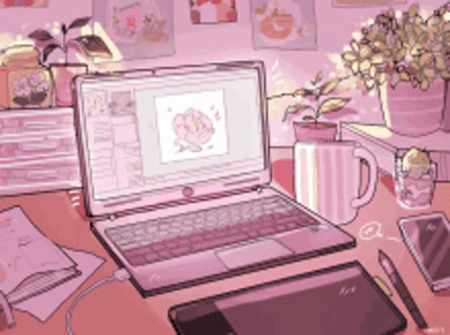 Anime Blush Anime Laptop GIF