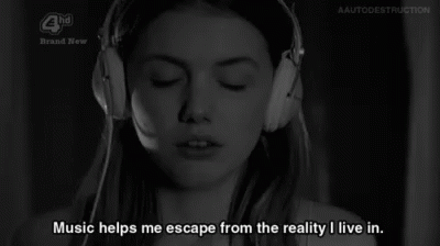 Music Helps Me Escape Reality Music On GIF - Music Helps Me Escape Reality Music On I Love Music GIFs