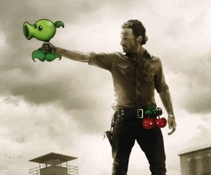 a man holding a green plant and a bunch of cherry bombs