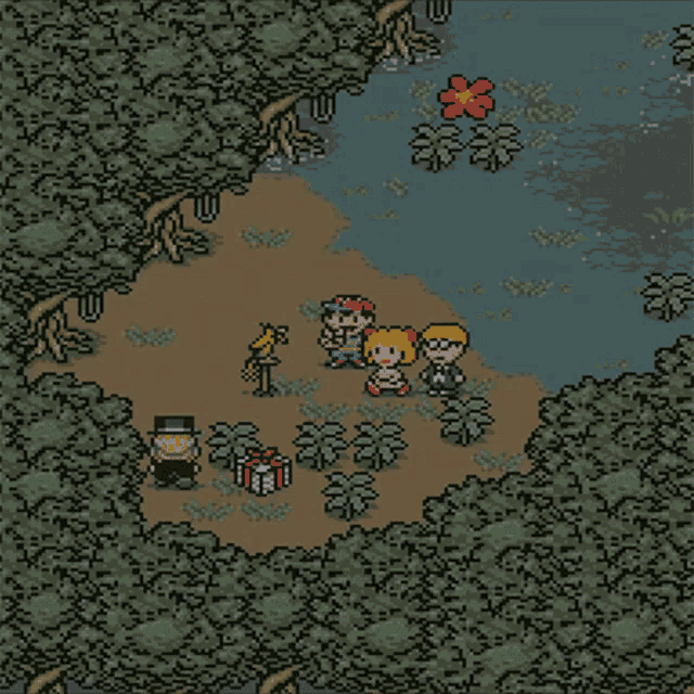 a video game scene with a man in a top hat