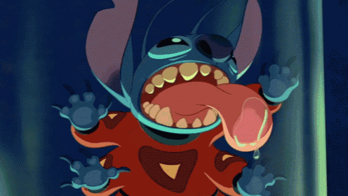 a cartoon character with a long tongue sticking out of its mouth