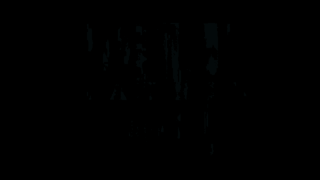 a dark background with green and blue lines moving in a row