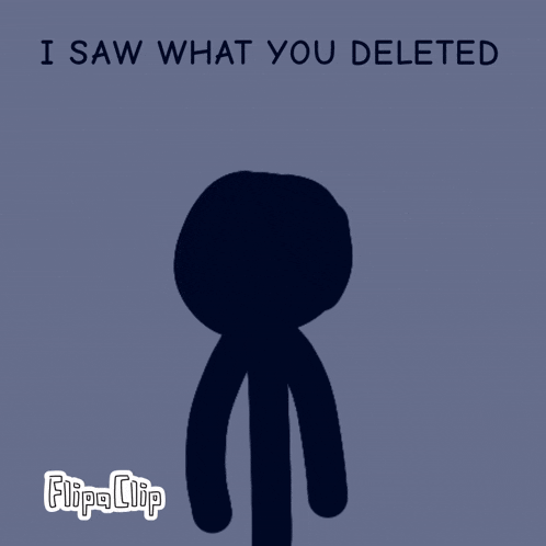 a cartoon character with a red cross on his head and the words i saw what you deleted above it