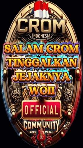 a logo for crom indonesia with a red button that says " official community "