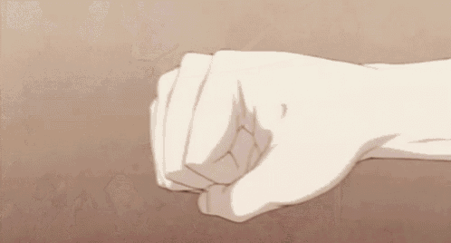 a close up of a person 's fist in a fist bump .