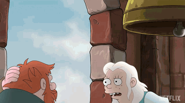 a cartoon of a man and a woman with netflix written on the bottom