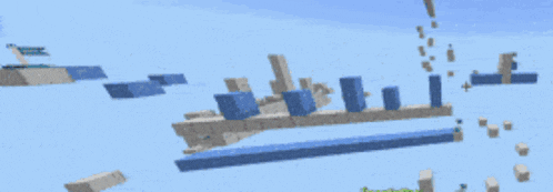 a computer generated image of a ship floating in the sky
