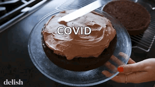 Spreading Chocolate Icing GIF