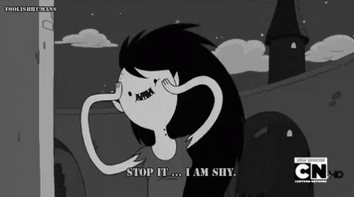 Stop It I Am Shy GIF - Adventure Time Marceline The Vampire Queen Stop It GIFs