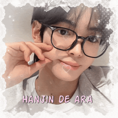 a picture of hanjin de ara with a bow on his head