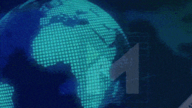 a blue globe with the words skibidi news in red