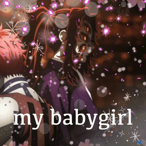 a picture of a girl with the words my babygirl