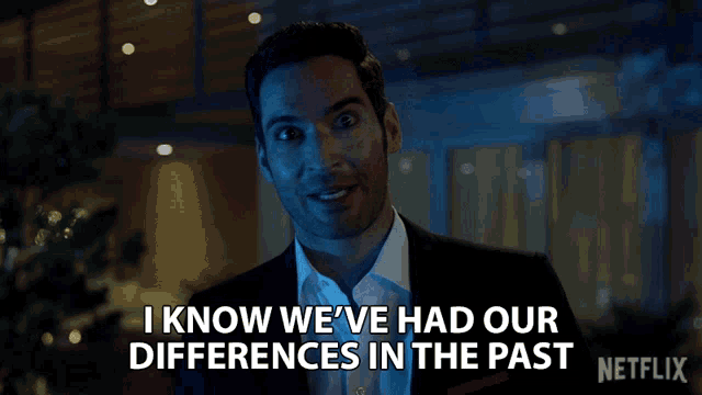 I Know Weve Had Our Differences In The Past But Were Friends Now Right GIF - I Know Weve Had Our Differences In The Past But Were Friends Now Right Lucifer Morningstar GIFs