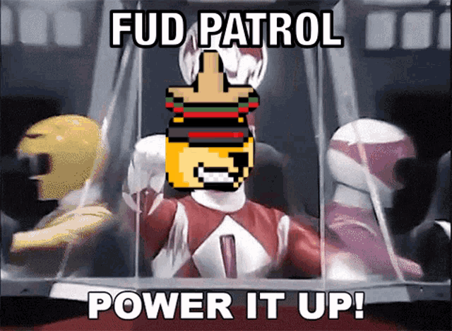 a power ranger says fud patrol power it up in a cartoon