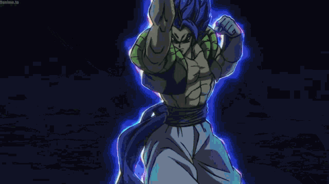 a person is flying through the air in a blue and purple painting .