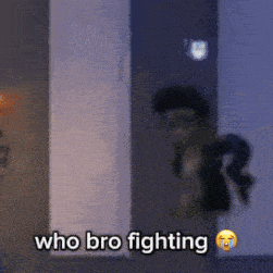 a blurry picture with the words who bro fighting in the corner