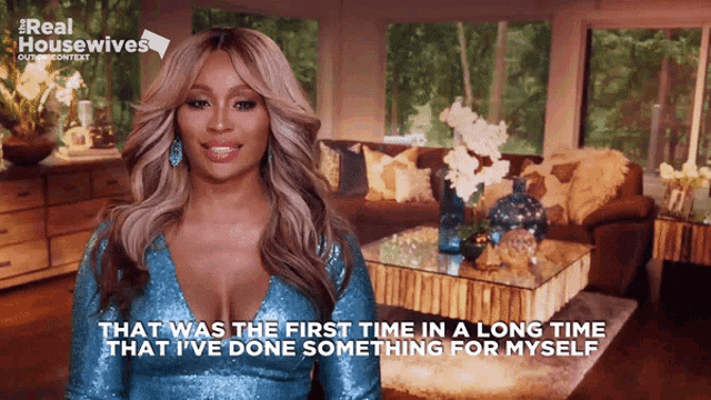 a woman says that was the first time in a long time that i ve done something for myself