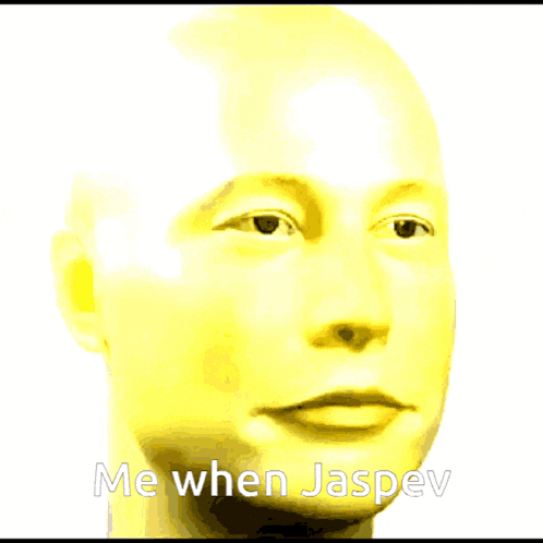 a picture of a bald head with the words me when jaspev below it