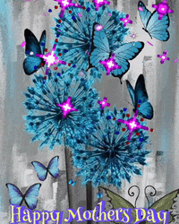 a happy mother 's day card with butterflies and flowers