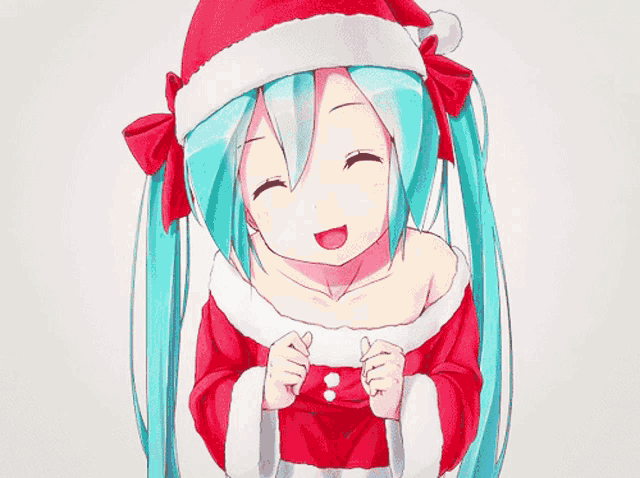 a girl with blue eyes wearing a santa hat