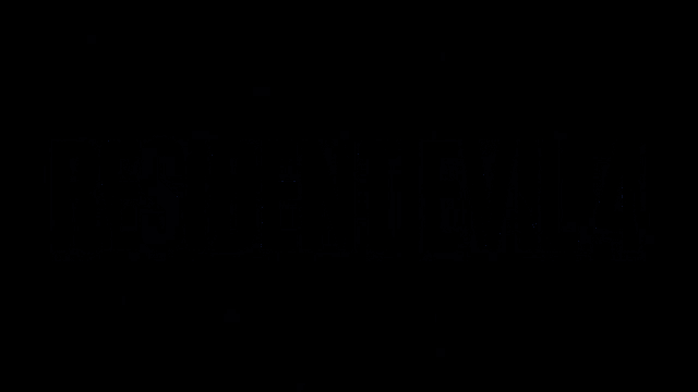 the logo for resident evil 4 is shown in red white and blue