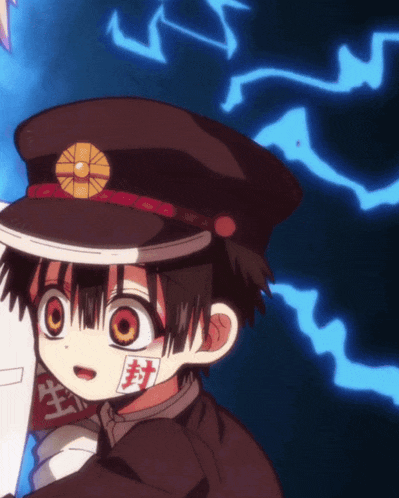 a cartoon character has a sticker on his face that says ' 封 '