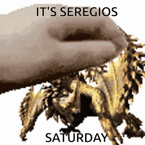 a picture of a spider with the words it 's seregios saturday