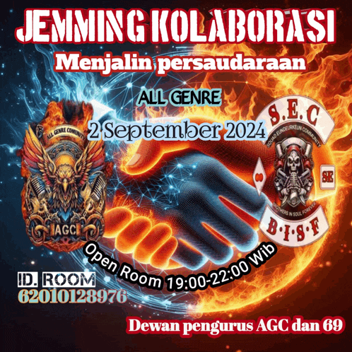 a poster for jemning kolaborasi which is taking place on september 2