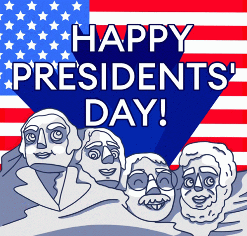 Happy Presidents Day Mount Rushmore GIF