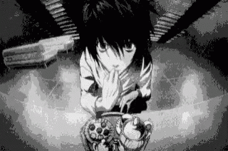 a black and white photo of a person holding a teapot .