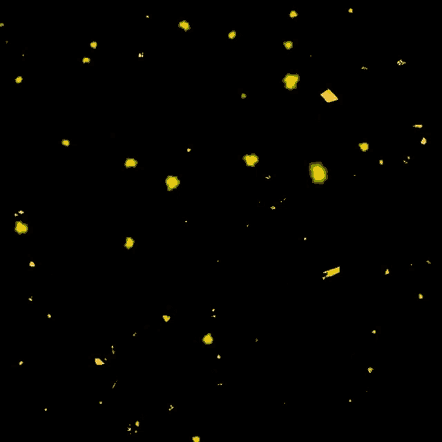 a yellow background with a black border and a few yellow spots