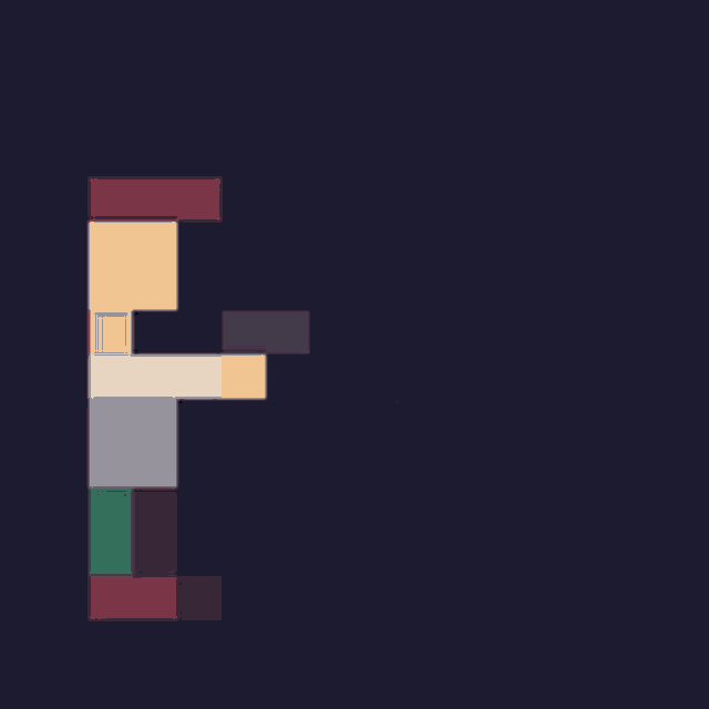 a pixel art drawing of a person standing next to a tree