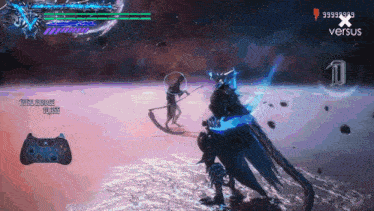 a video game screen shows the total damage of a character