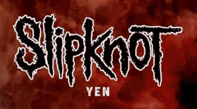 a slipknot logo with a red background and white letters