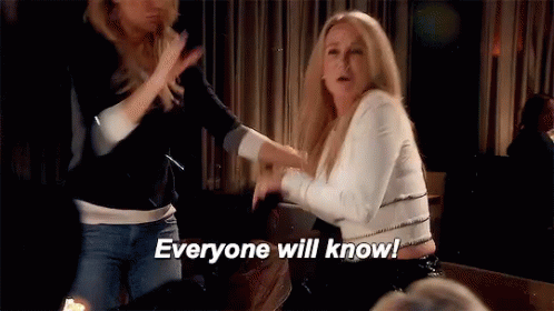 As Soon As Your Friend Tells You A Secret GIF - Real Housewives Everyone Will Know Secret GIFs