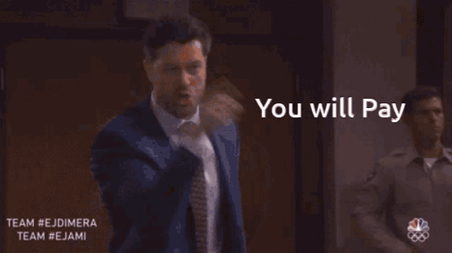 a purple background with the words " you will pay " written on it