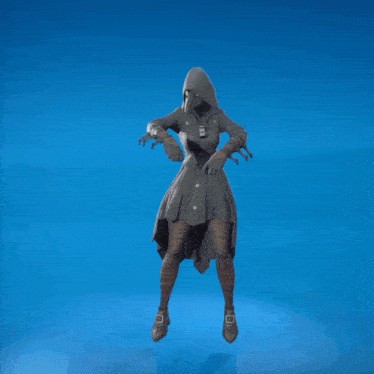 a person with a mask on their face and a hood on their head