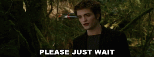 Please Just Wait GIF - Please Just Wait Edward Cullen GIFs