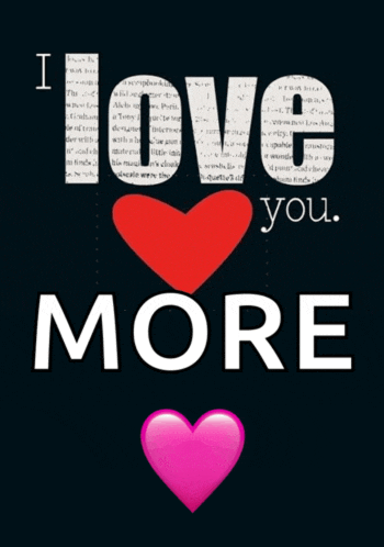 a sign that says i love you more with a red heart