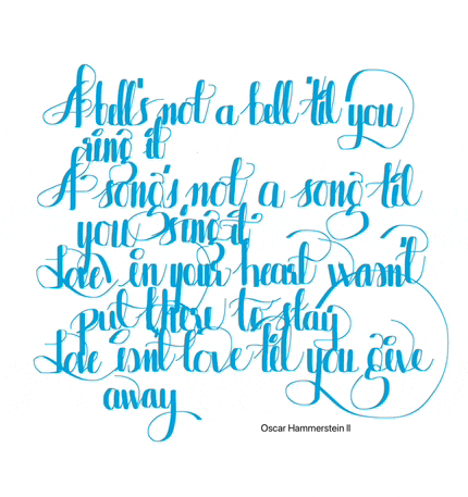 a quote by oscar hammerstein that says a bell 's not a bell till you find it