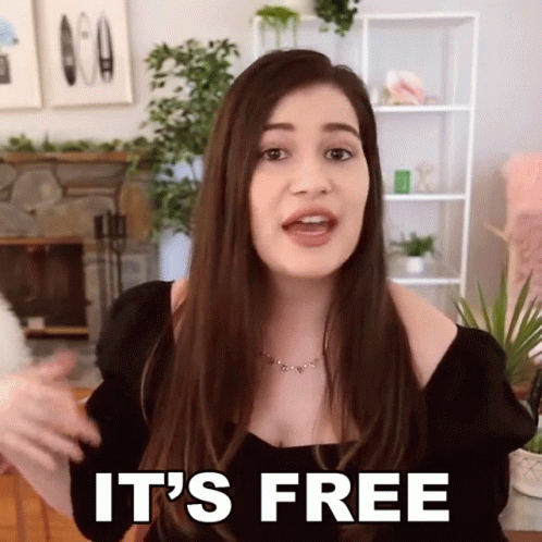 Its Free Marissa Rachel GIF - Its Free Marissa Rachel It Costs Nothing GIFs