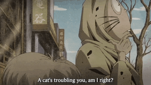 a cat 's troubling you am i right written on a sign