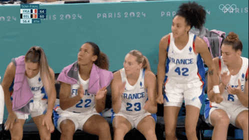 a group of female basketball players from france