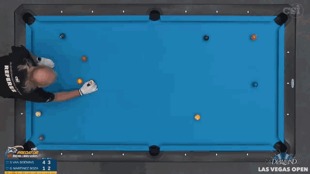 a pool table with the word las vegas on it