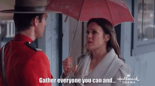 Nathan Elizabeth Wcth Hearties Seasonseven Gather Everyone And Meet Me At The Pond GIF - Nathan Elizabeth Wcth Hearties Seasonseven Gather Everyone And Meet Me At The Pond In Unison Yeah I Know Umbrella GIFs