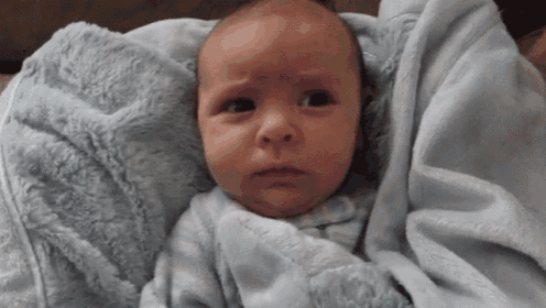 Baby Wakes Up With Every Emotion GIF