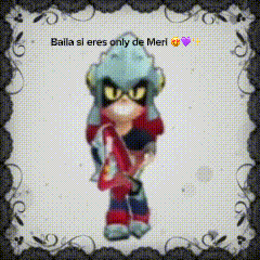 a picture of a cartoon character with the words " baila si eres only de merl " on it