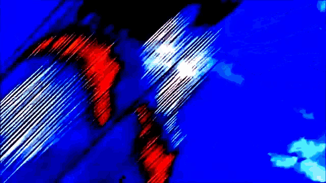 a cartoon of a pig with a blue background