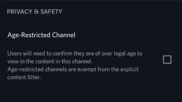 a screenshot of a privacy & safety page